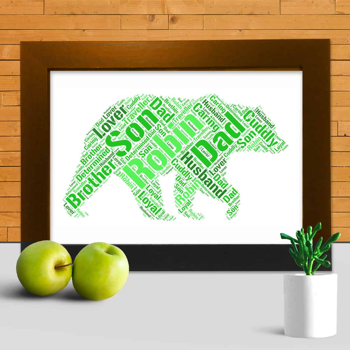 Personalised Polar Bear Word Art – Customised With Your Words - Image 2