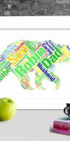 Personalised Polar Bear word art