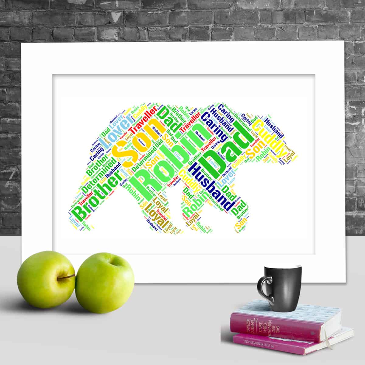 Personalised Polar Bear word art