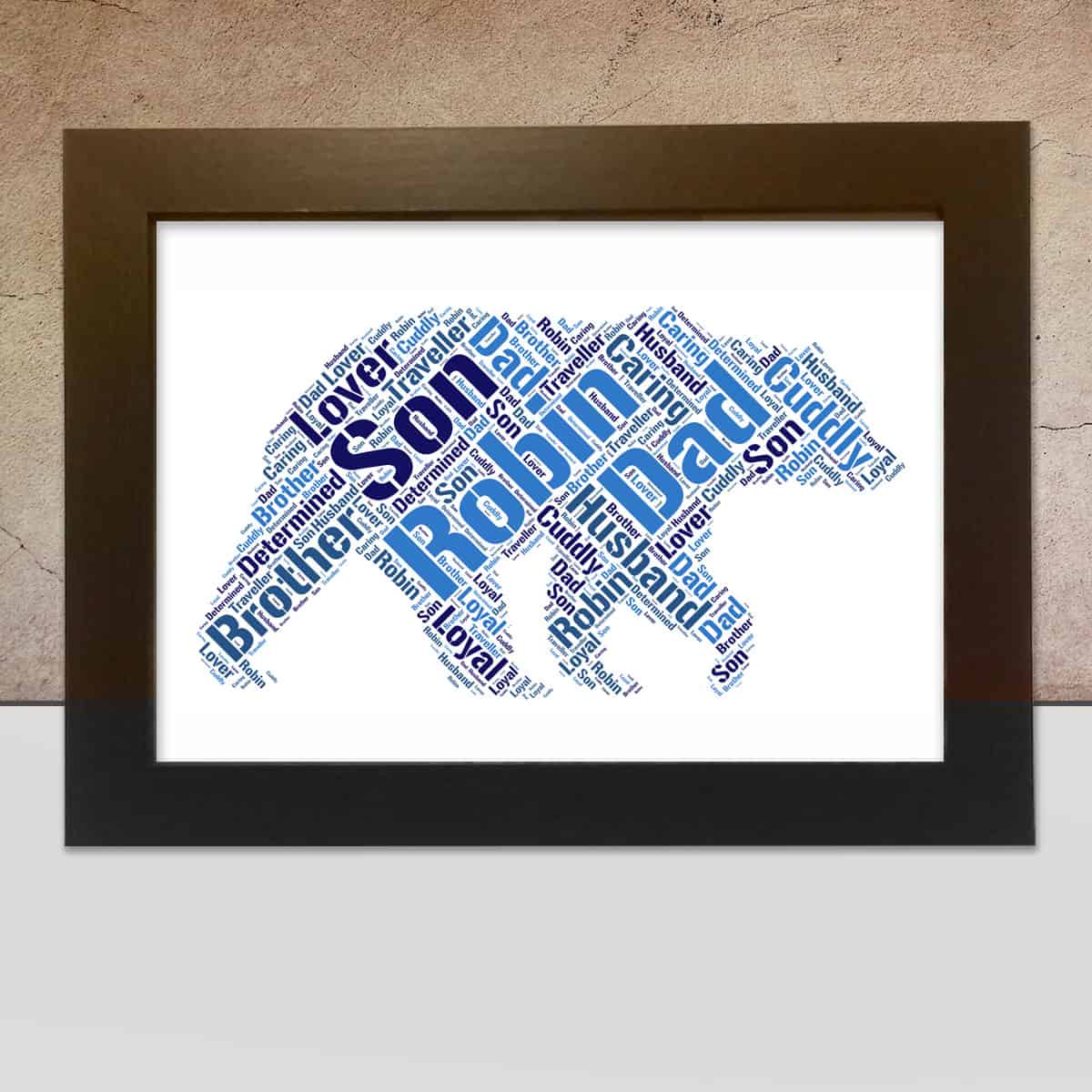 Personalised Polar Bear Word Art – Customised With Your Words - Image 3