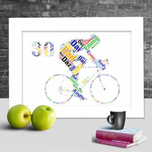 Bike 30th word art
