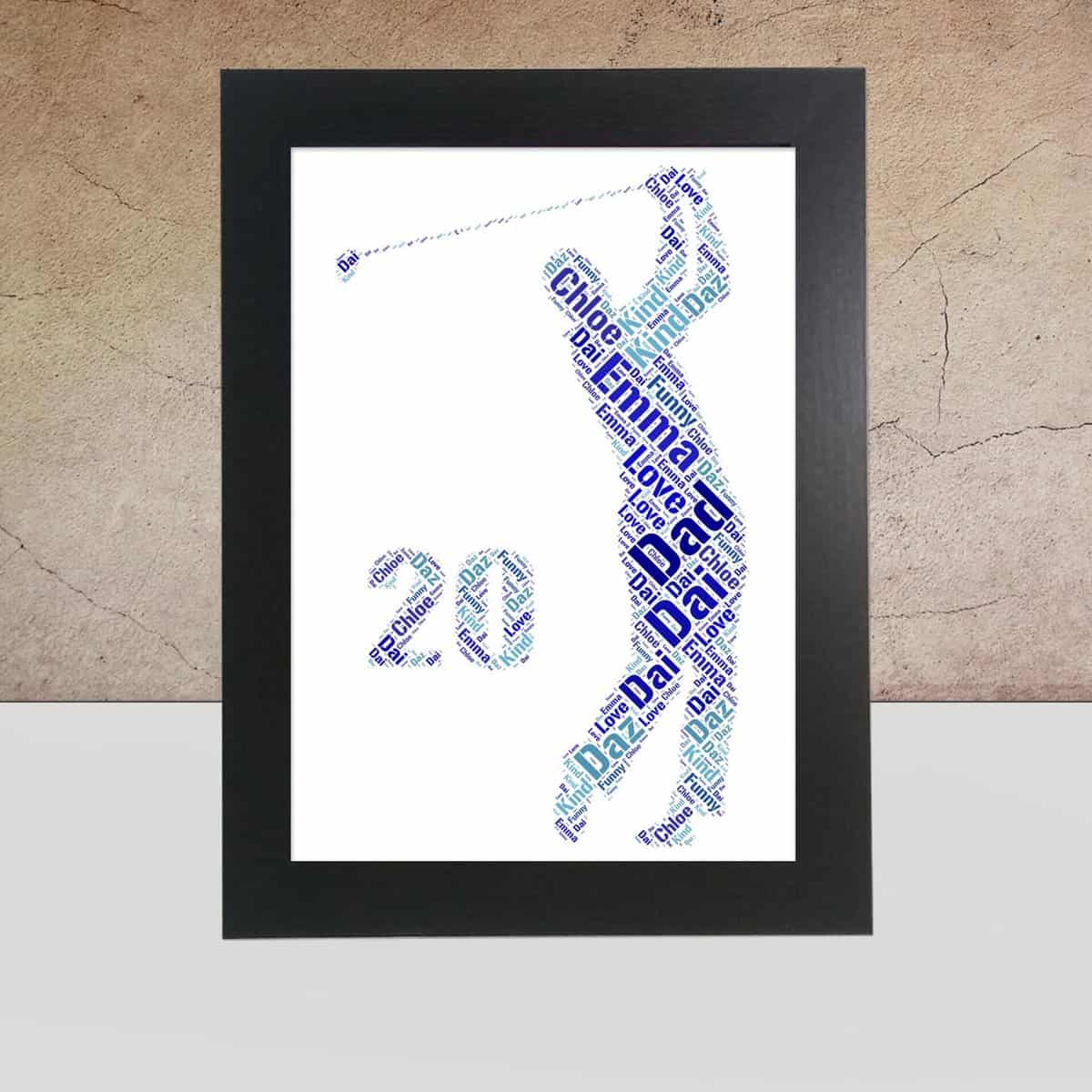 Golf 20th word art