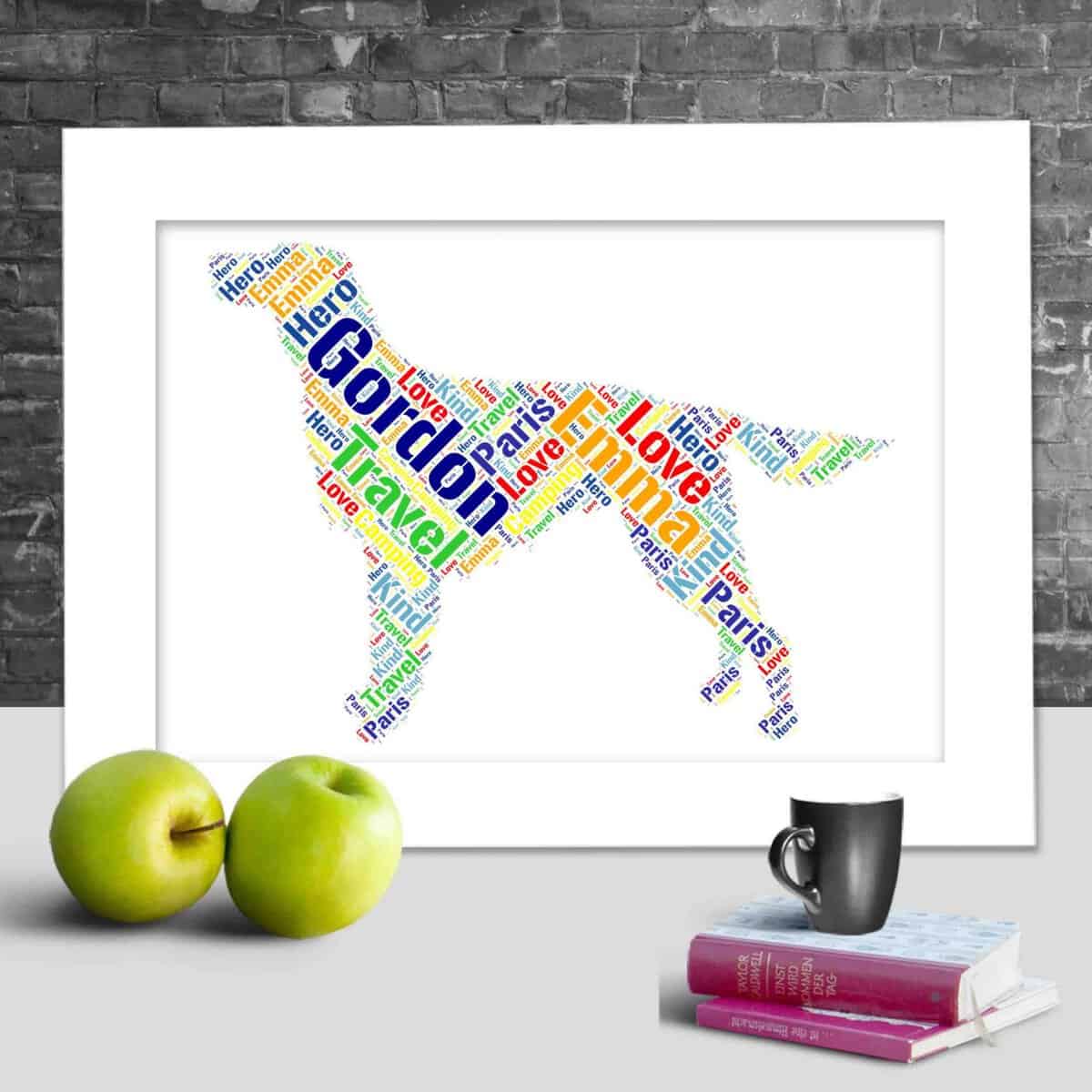 Custom Irish Setter Print, Personalised With Your Words - Image 2