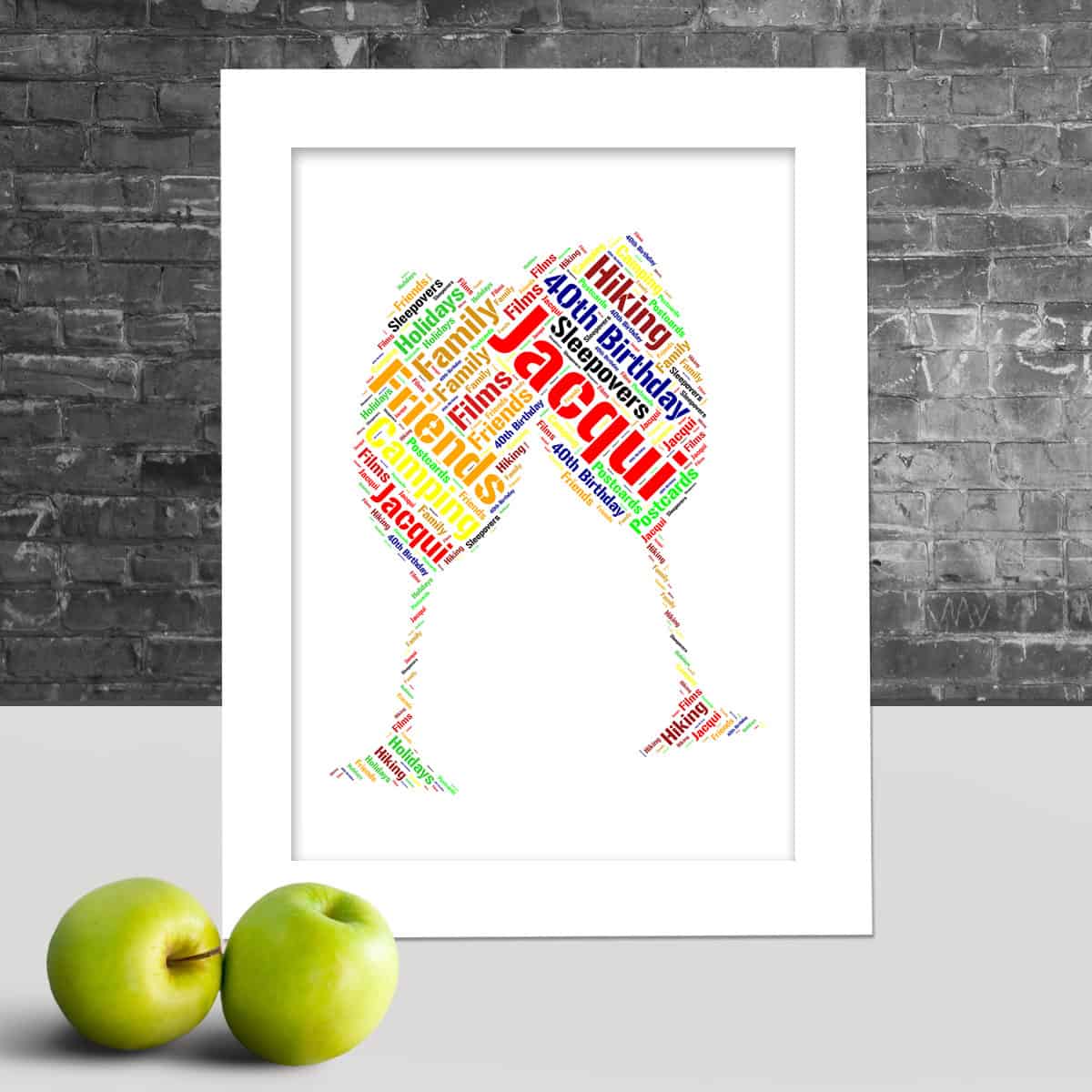 Personalised Champagne Word Art – Customised With Your Words - Image 2