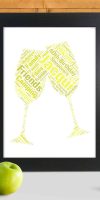 Personalised Champagne word art