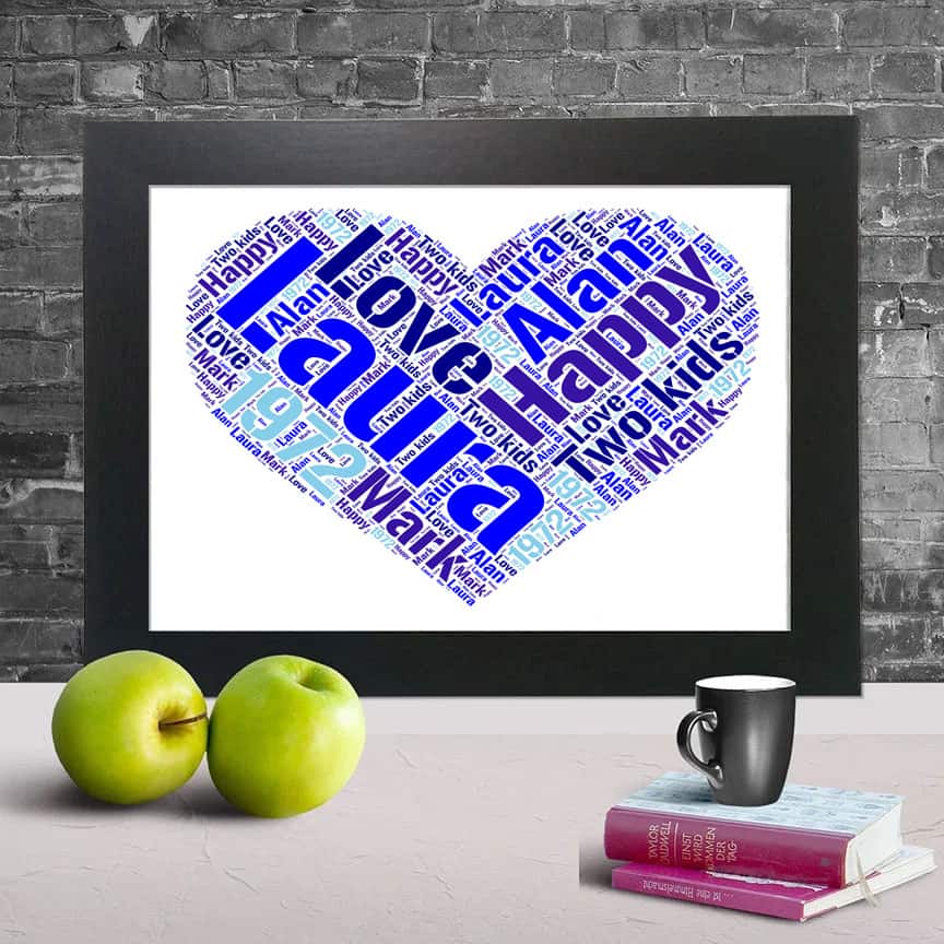 Love Heart Personalised Word Art – Custom Made Print - Image 3