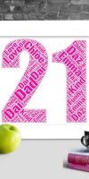 21st anniversary word art
