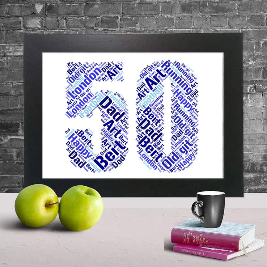 Personalised 50th Anniversary Name Print – Custom Word Art - Image 2