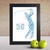 Personalised Golf 50th word art