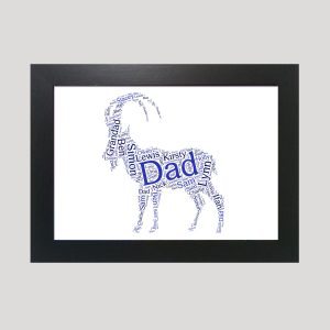 Personalised Capricorn word art