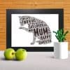 Cat word art print