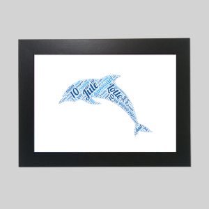 Personalised Dolphin word art