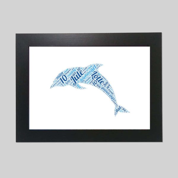 Personalised Dolphin word art