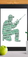 Hunting word art print