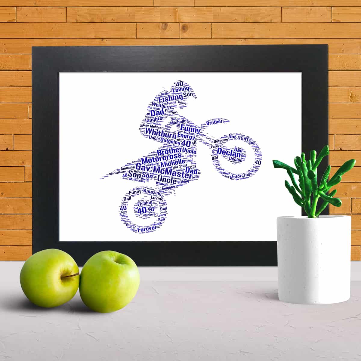 Motocross word art print