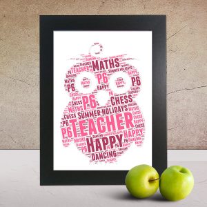 Owl word art print