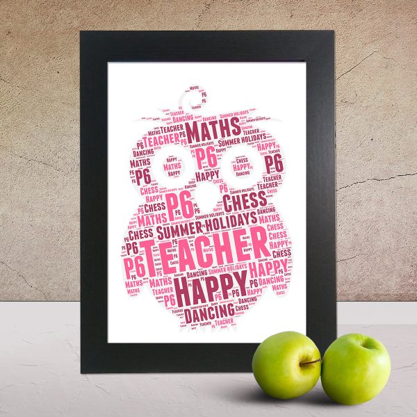 Owl word art print