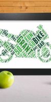 Personalised motorbike word art