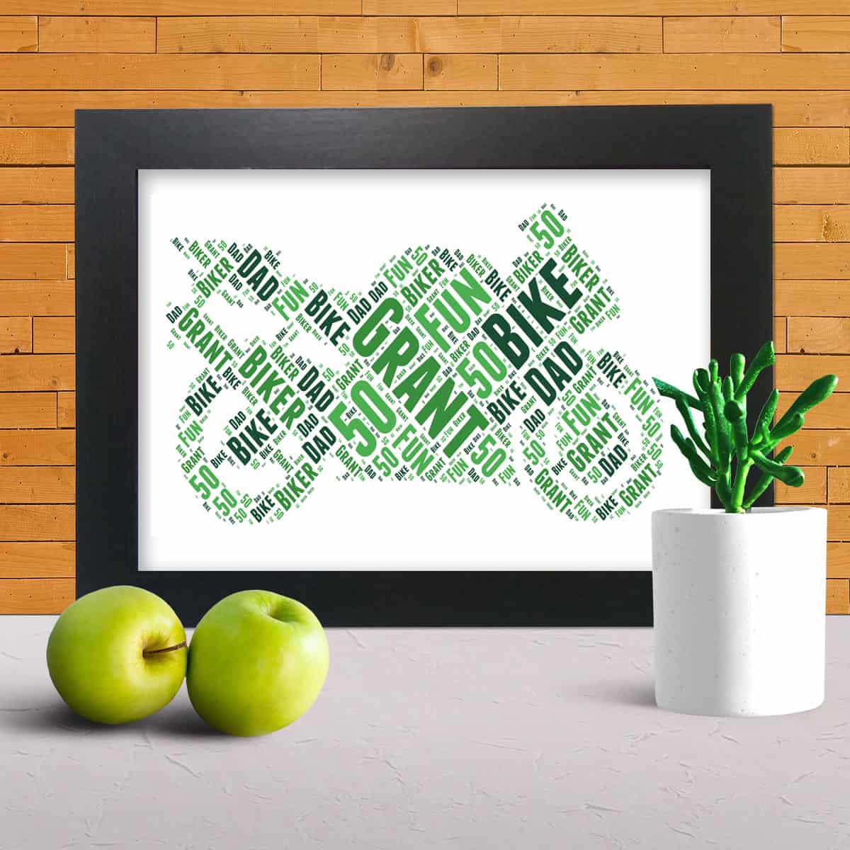 Personalised motorbike word art