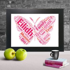 Personalised Butterfly word art