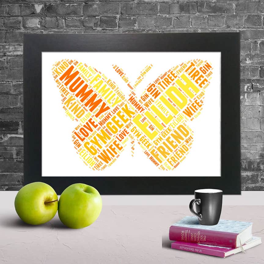 Custom Butterfly Word Art – Personalised With Your Own Words - Image 2