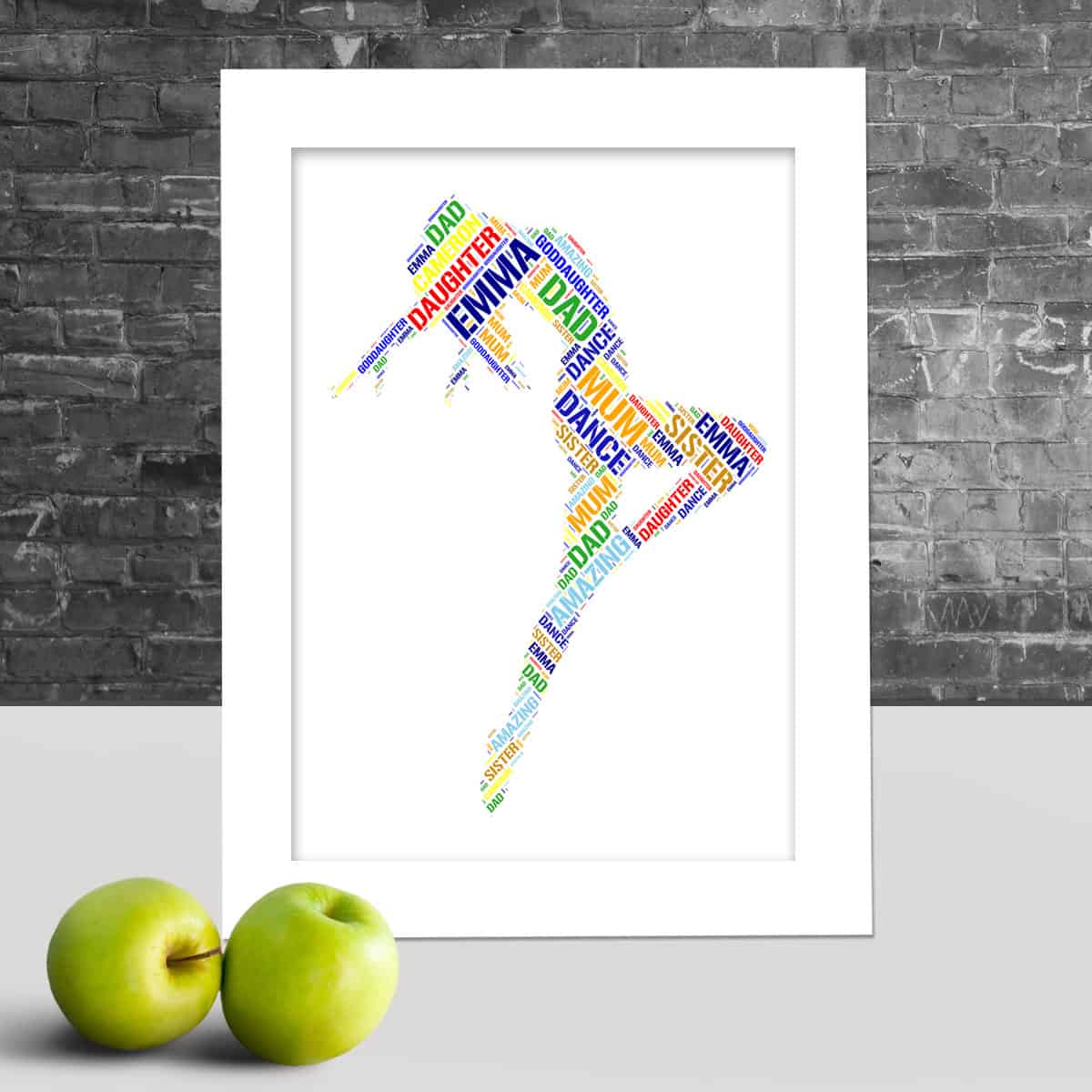 Personalised Dancer word art