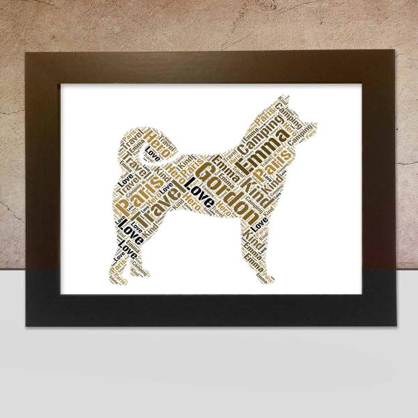 Personalised Akita word art