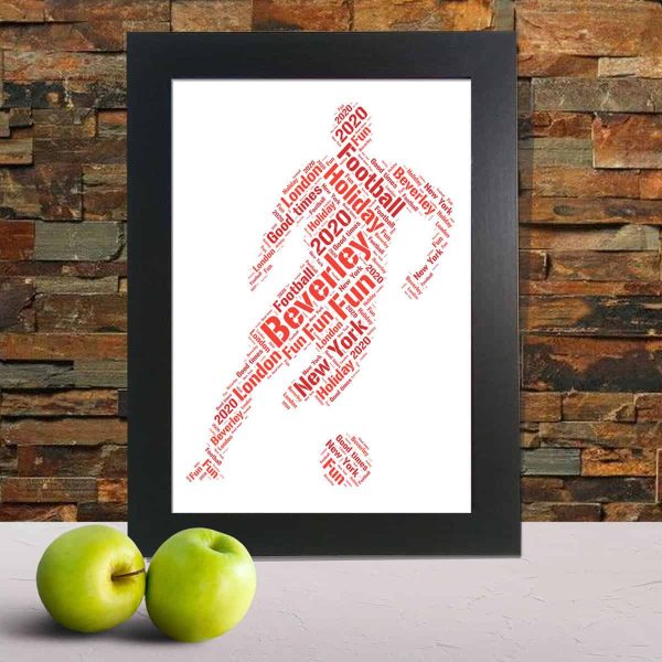 Personalised Football word art print
