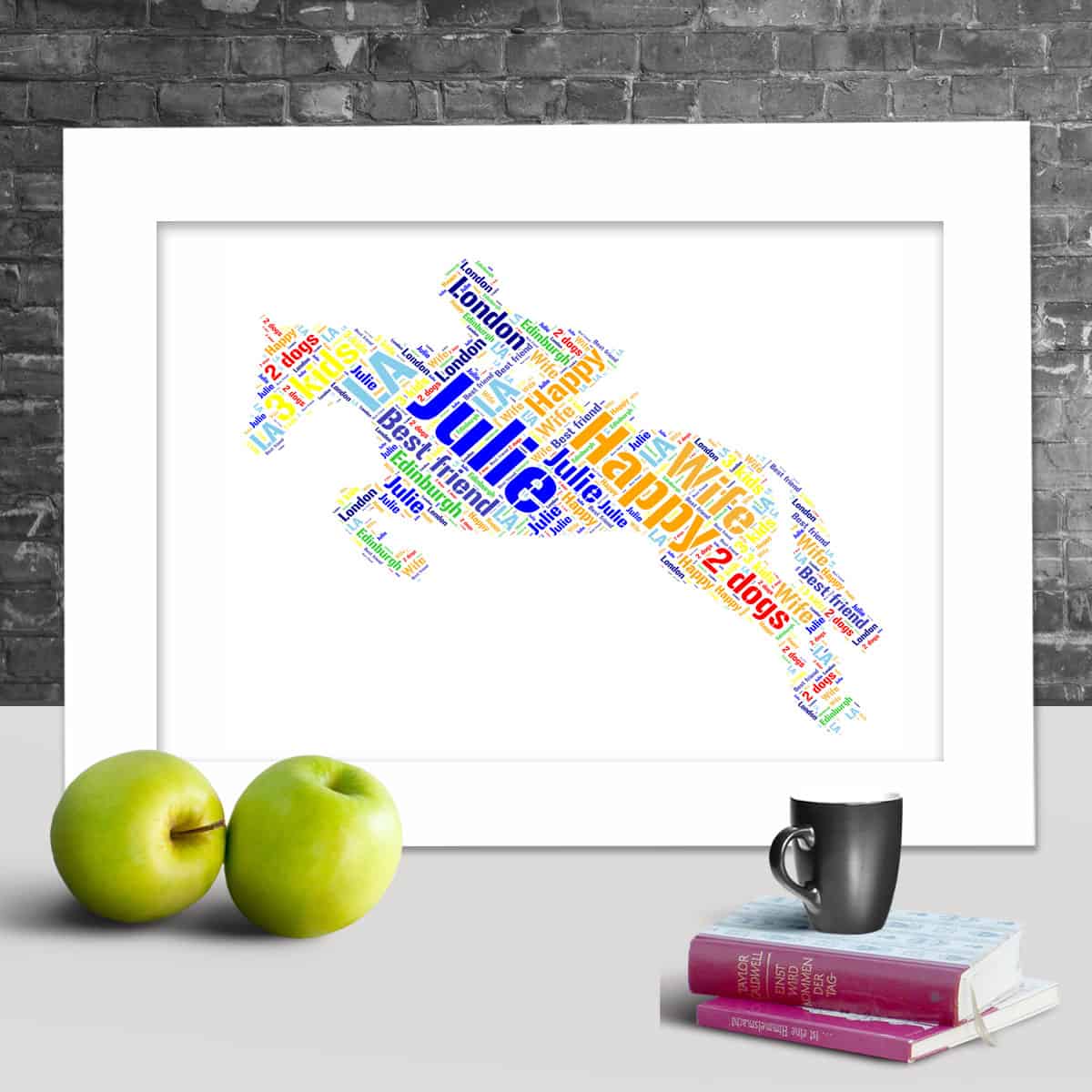 Personalised Horse Riding word art