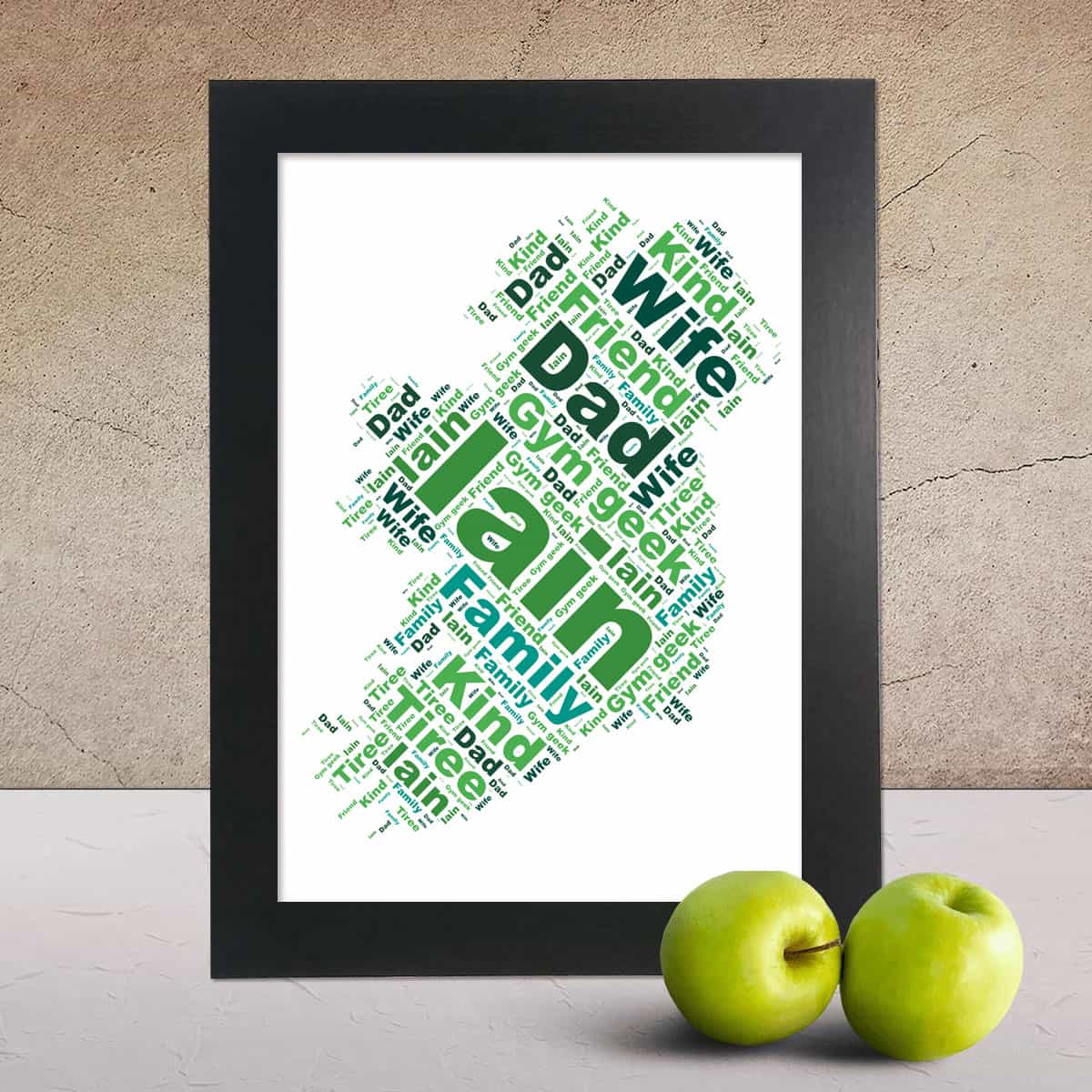 Personalised Ireland word art