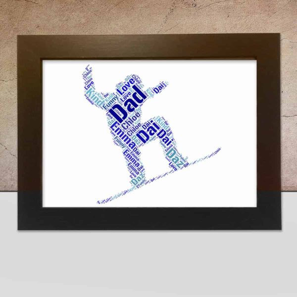 Snowboarder word art