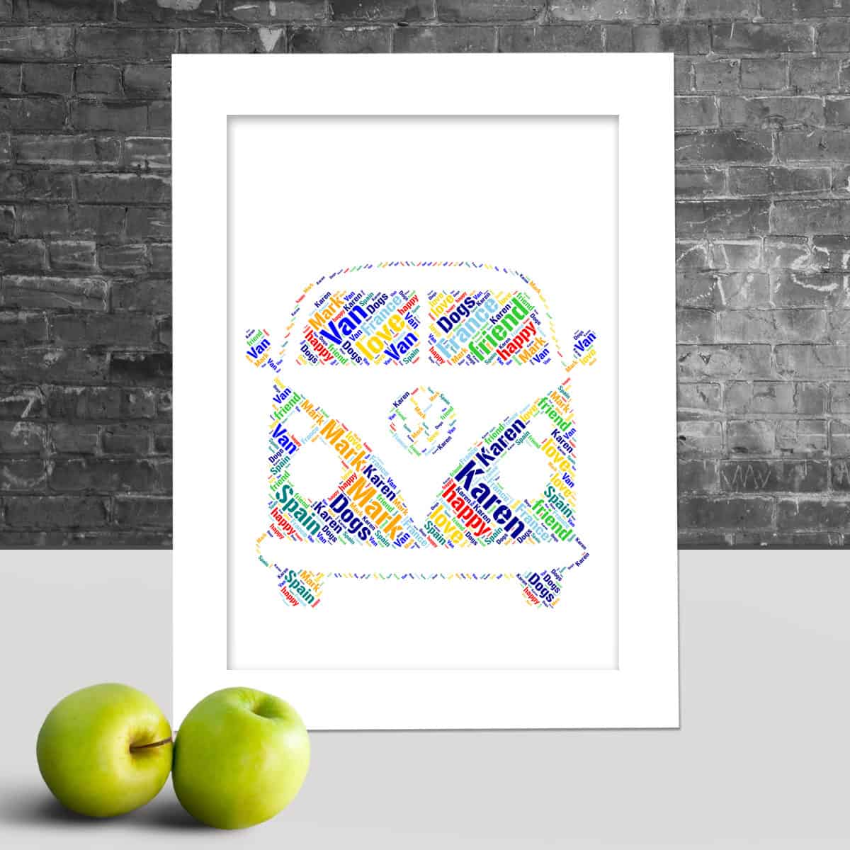 Personalised Campervan word art