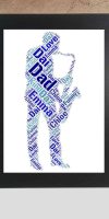 Personalised Saxophone word art