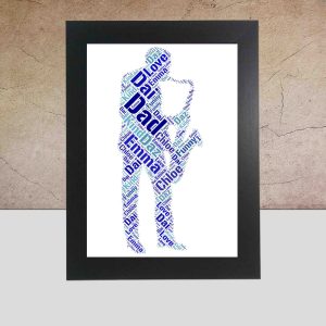 Personalised Saxophone word art