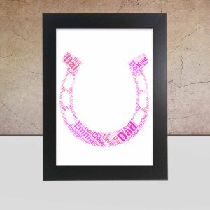 Personalised Horse Shoe word art