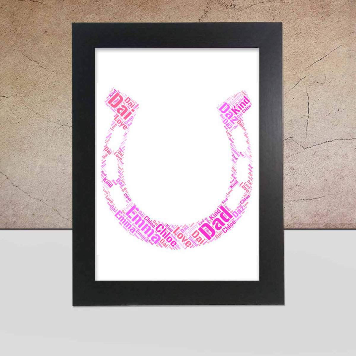 Personalised Horse Shoe word art