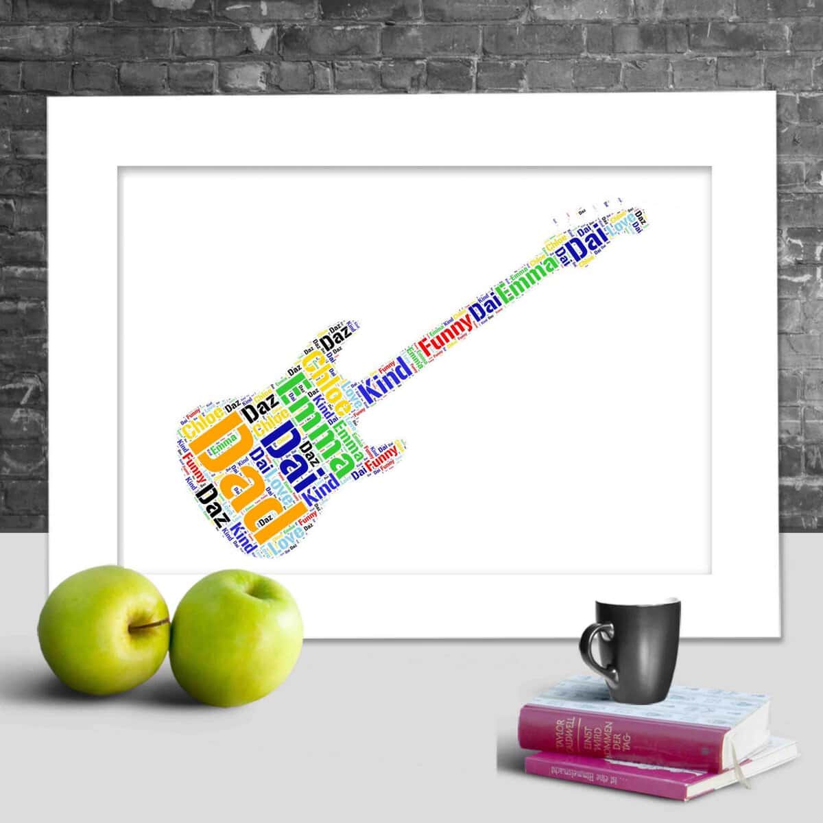 Personalised Electric Guitar Word Art Gift – Made For You - Image 2