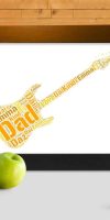 Personalised Electric Guitar word art