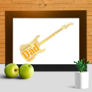 Personalised Electric Guitar word art