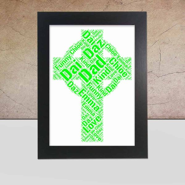Personalised Celtic Cross word art