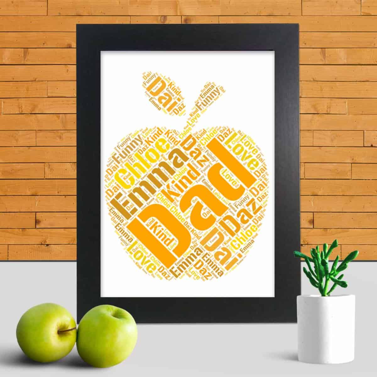 Personalised Apple Word Art Gift – Made For You - Image 3