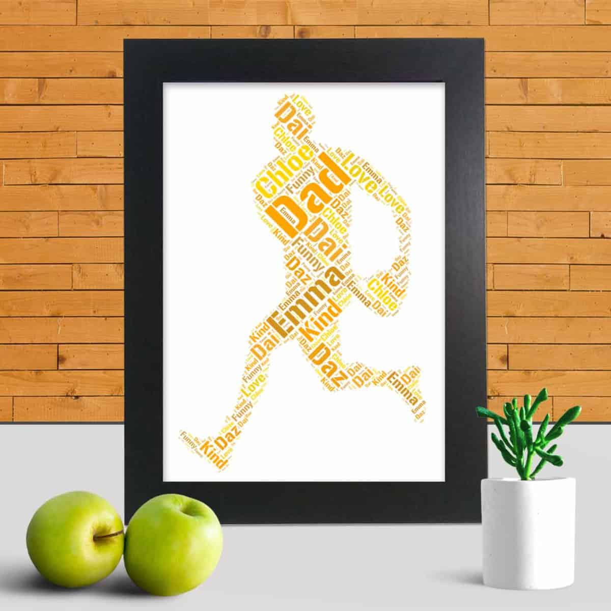 Personalised Rugby Name Print – Custom Word Art - Image 3