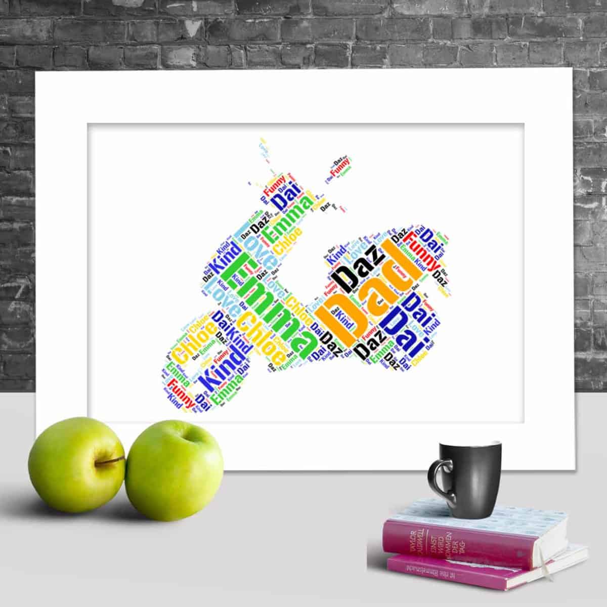 Personalised Moped Wall Art – Custom Made With Your Words - Image 2
