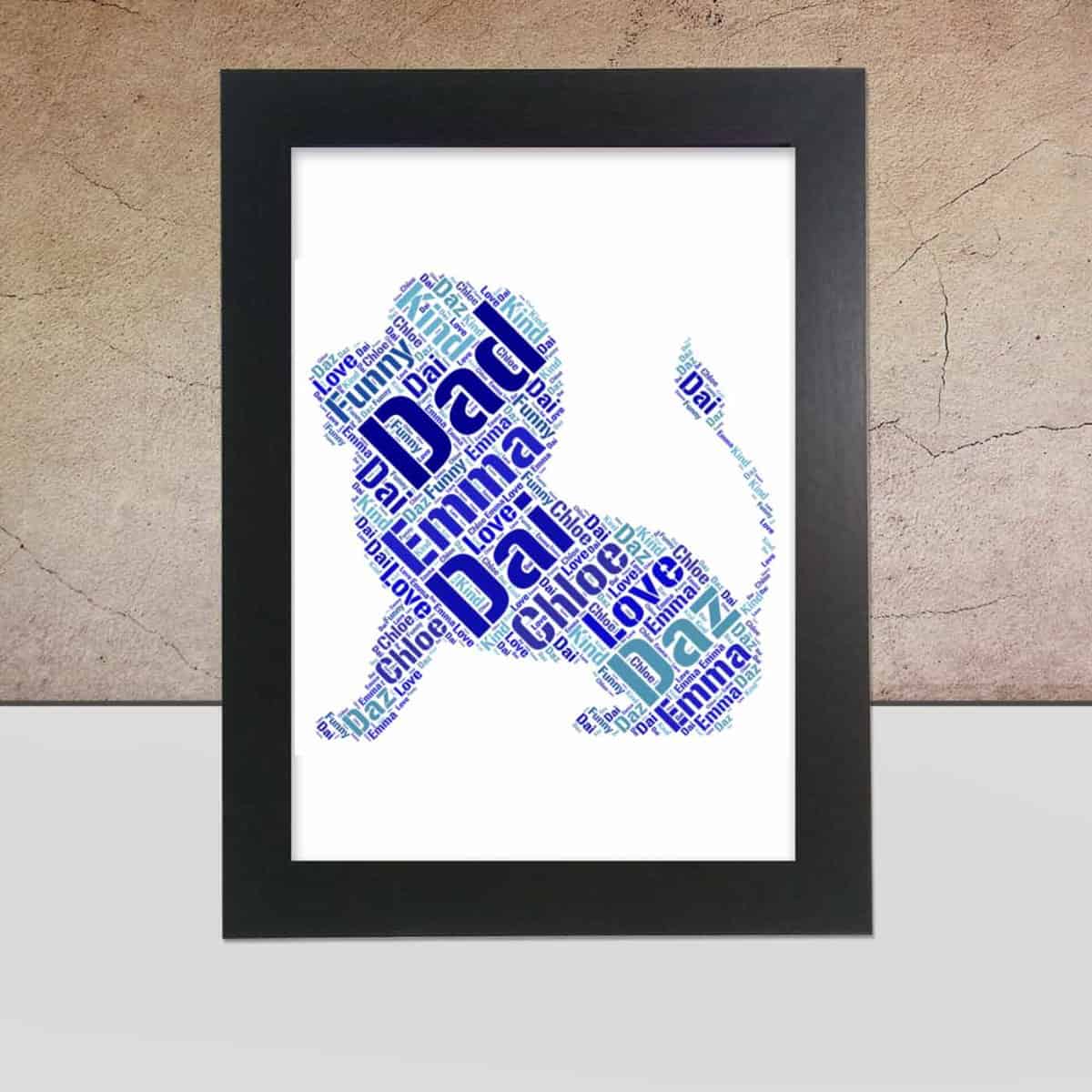 Custom Lion Print, Personalised With Your Words - Image 2