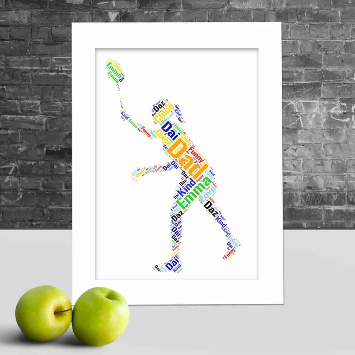 Badminton Custom Print – Personalised Word Art Design - Image 2