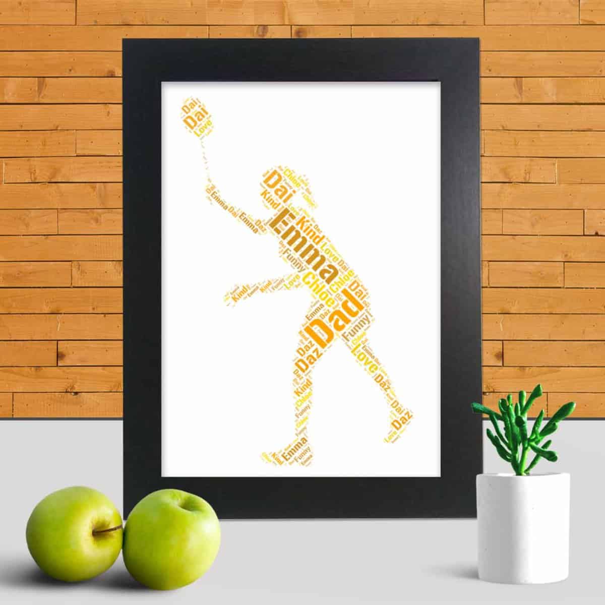 Badminton Custom Print – Personalised Word Art Design - Image 3