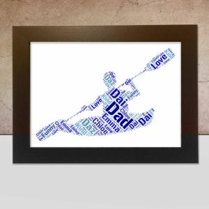 Personalised Kayak word art