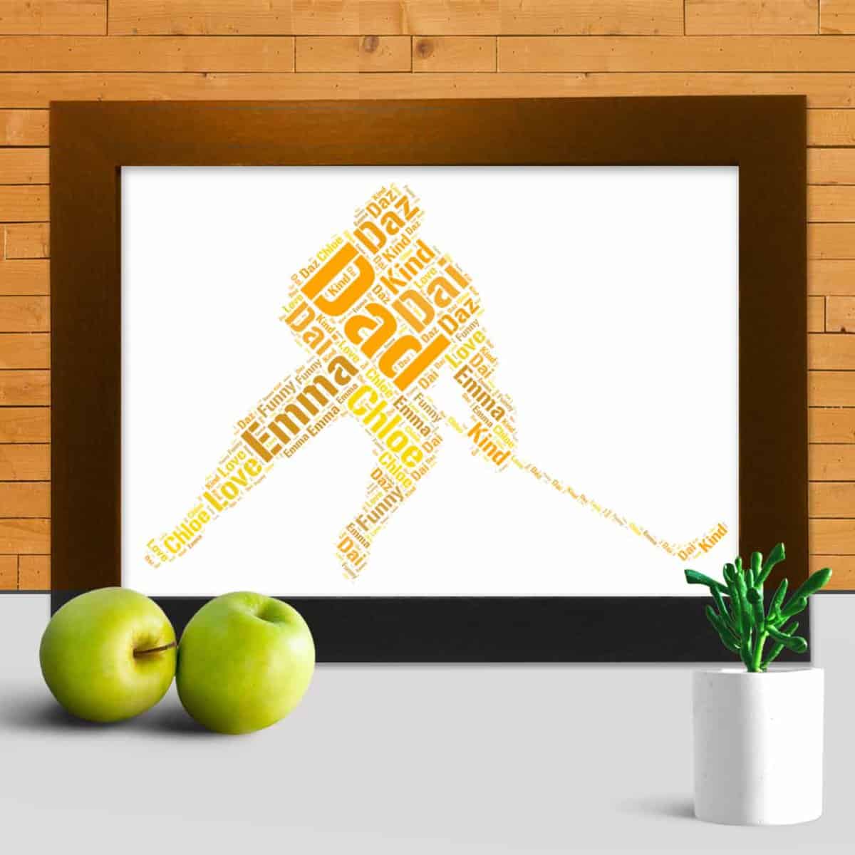 Custom Ice Hockey Print, Personalised With Your Words - Image 3