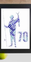 Personalised Fisherman 70th word art