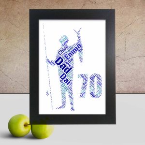 Personalised Fisherman 70th word art